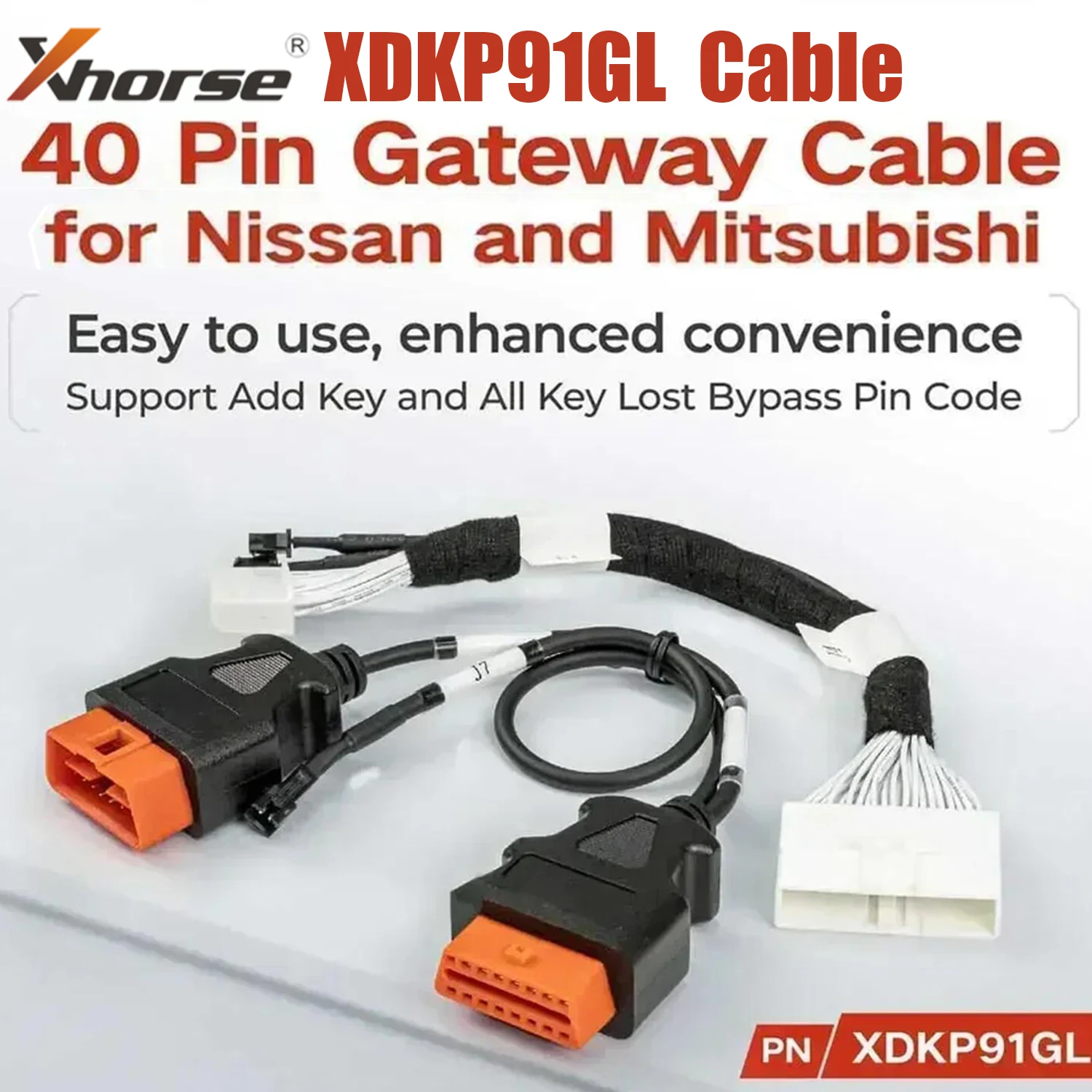 

Xhorse VVDI XDKP91GL 40-контактный адаптер шлюза для Nissan и Mitsubishi работает с VVDI Key Tool Plus и Key Tool Max Pro