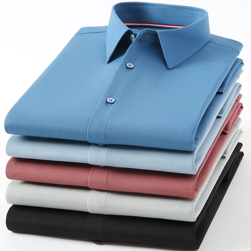 Casual Plaid Men's Shirts For Man Dress Shirts Long-Sleeve Regular-Fit Button-Collar Design Cotton Male Social Shirts Clothing