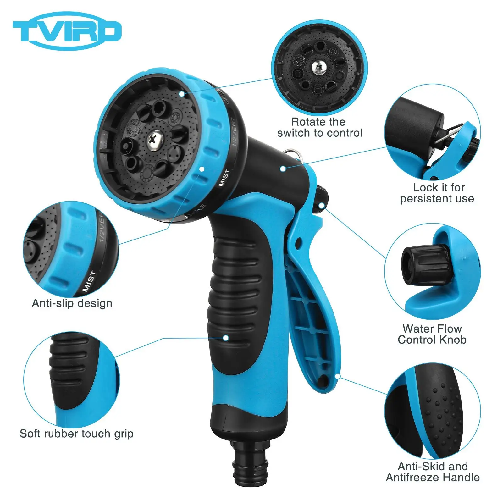

50FT Garden Sprayer Gun Hose Expandable Retractable Pipe High Pressure Watering Hose Car Washing Outdoor Garden Watering