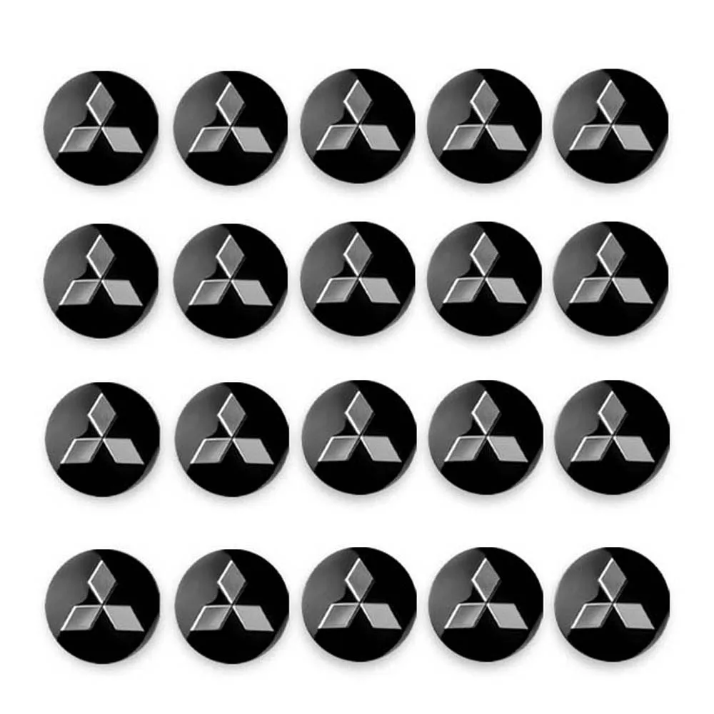 

14 мм 10/20 шт. наклейки с эмблемой ключа автомобиля, наклейки с логотипом ключа авто управления для Mitsubishi Ralliart L200 Galant Lancer EX ASX Competition