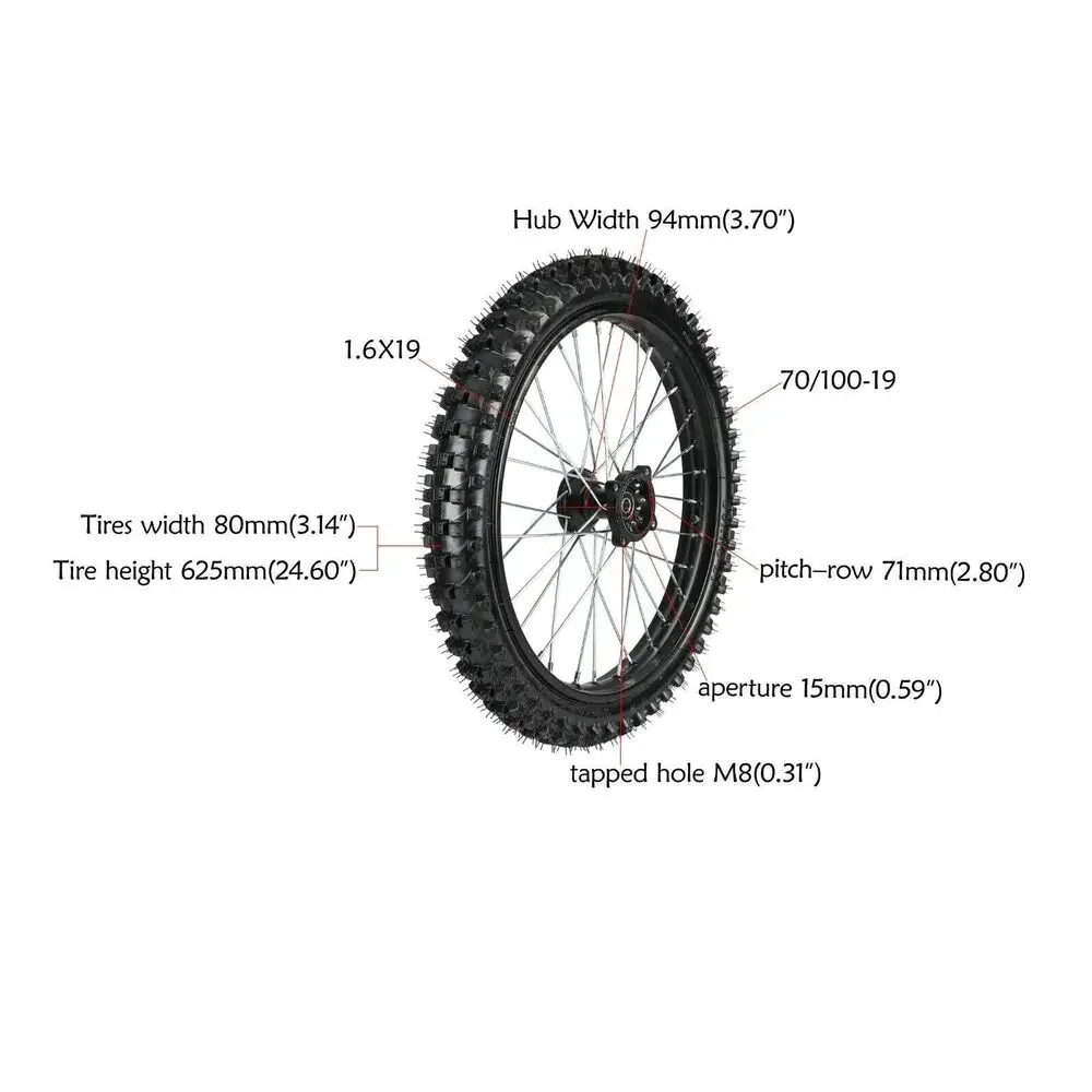 1,6*19 70100-19 обод переднего колеса, камера для бездорожья TTR125 Pit для XR50 XR80 CRF50 CRF70 50cc-125cc, шина для велосипеда для грязи (art.: 3920ccd111f47) - 3920ccd111f47