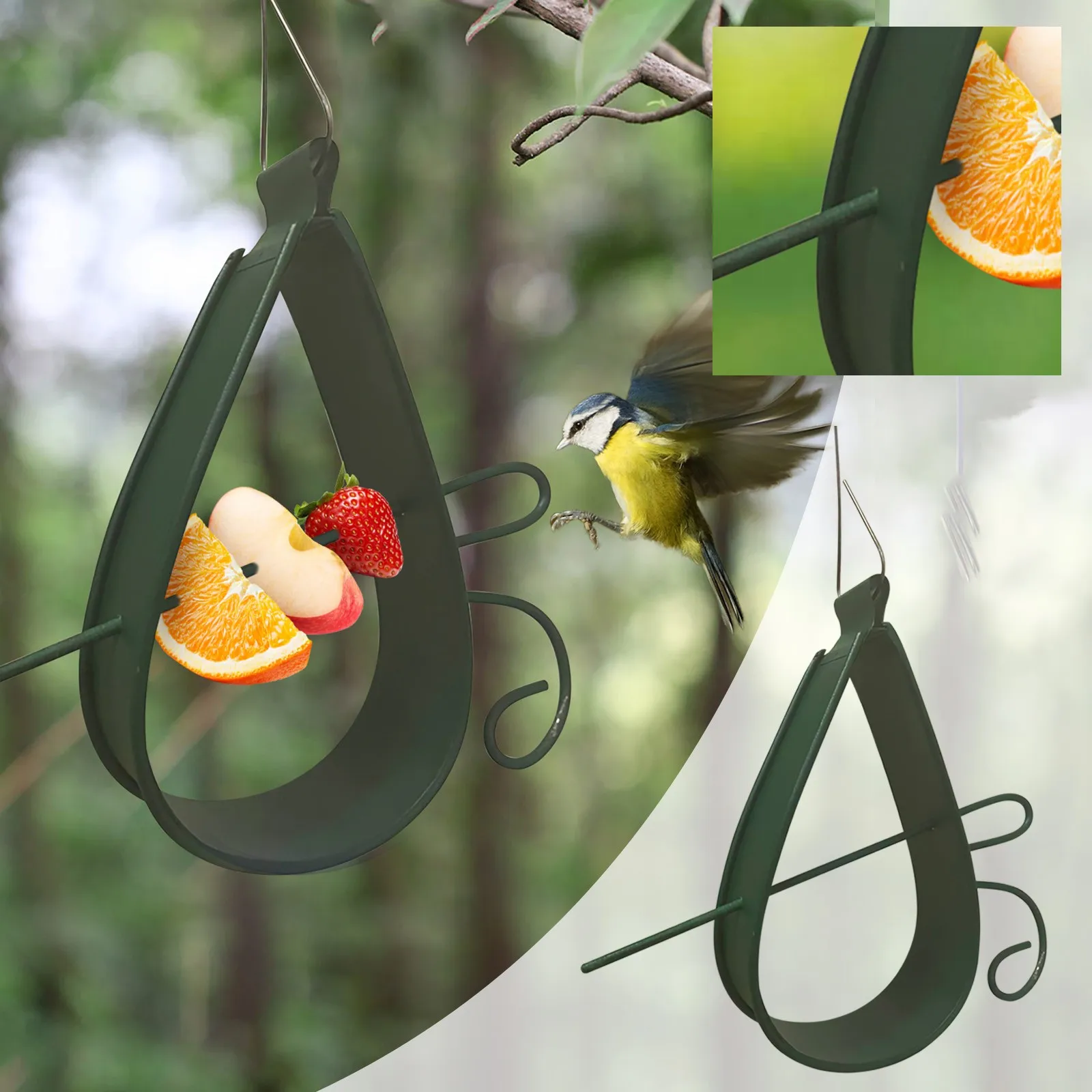 

Handcrafted Fruit Or Suet Spikeds Bird Feeder Creative Decorative Bird Feeder Gardening Fruit Bird Feeder