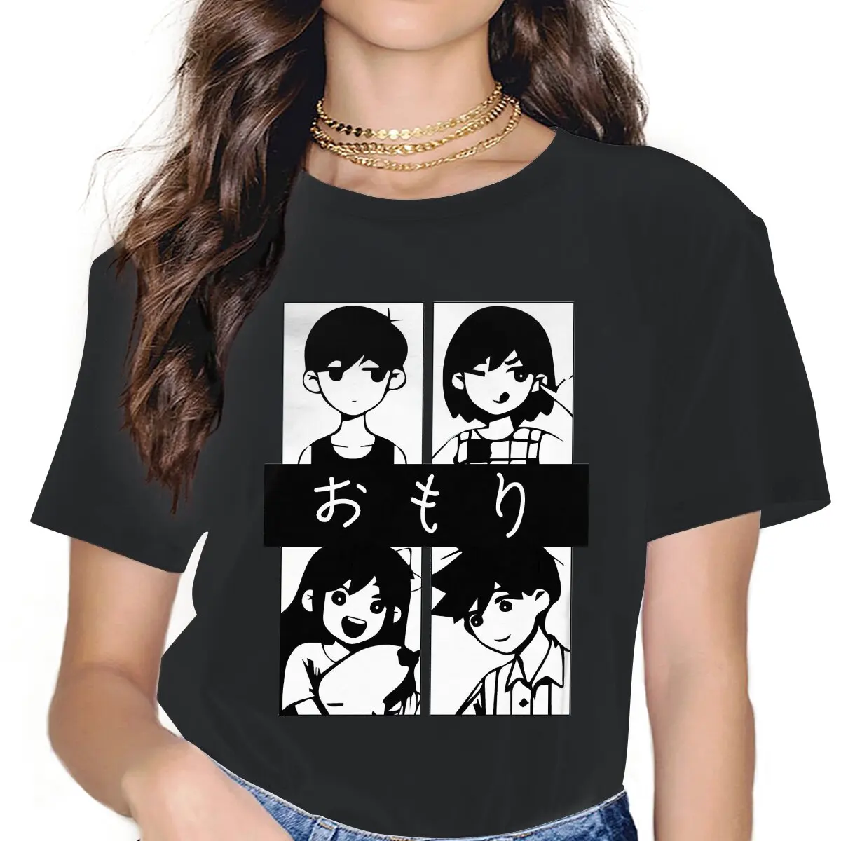 

Kel Aubrey Hero Cute Girls Women T-Shirt Omori Psychological Terror RPG Game 5XL Blusas Harajuku Casual Short Sleeve