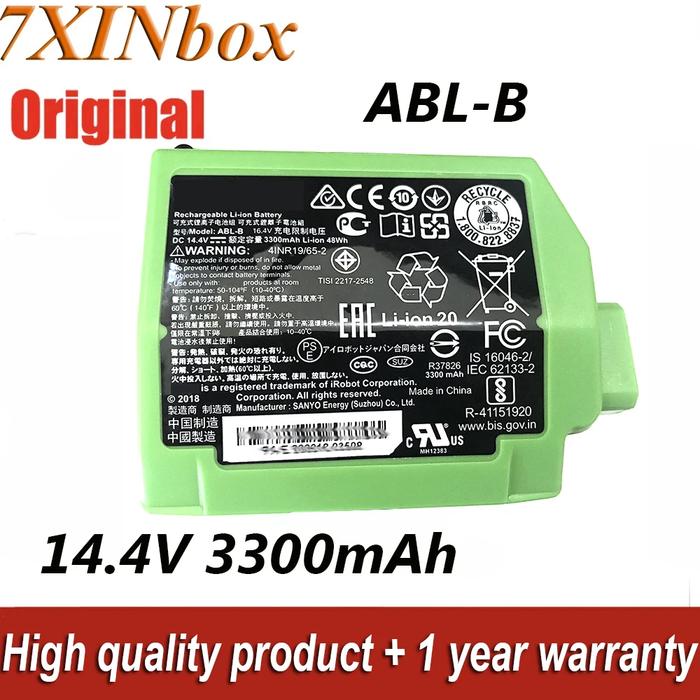 7XINbox ABL-B 14.4V 3300mAh 48Wh Original Replacement Battery For iRobot Roomba S9+ Sweeping Robot Batteries