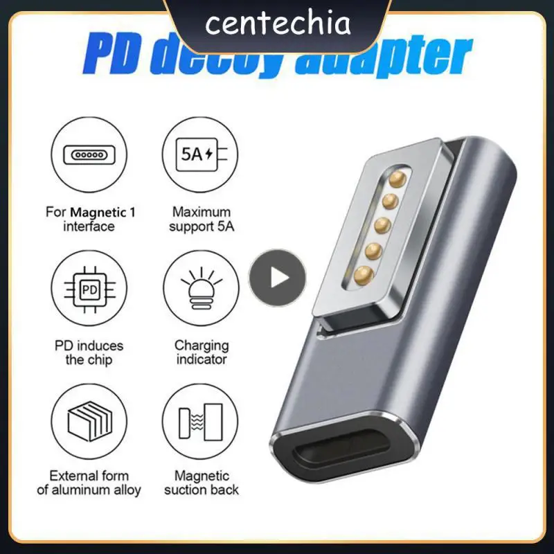 

Adapter Automatic Identification 2 Connector Magnetic Interface Charging Indicator Light Charging Computer And Office