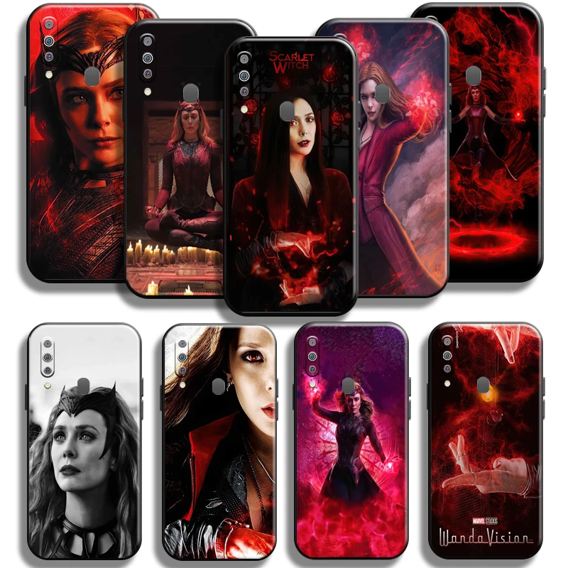 

Marvel Avengers Scarlet Witch For Samsung Galaxy M30 M30S Phone Case Back TPU Funda Cases Cover Coque Black Liquid Silicon