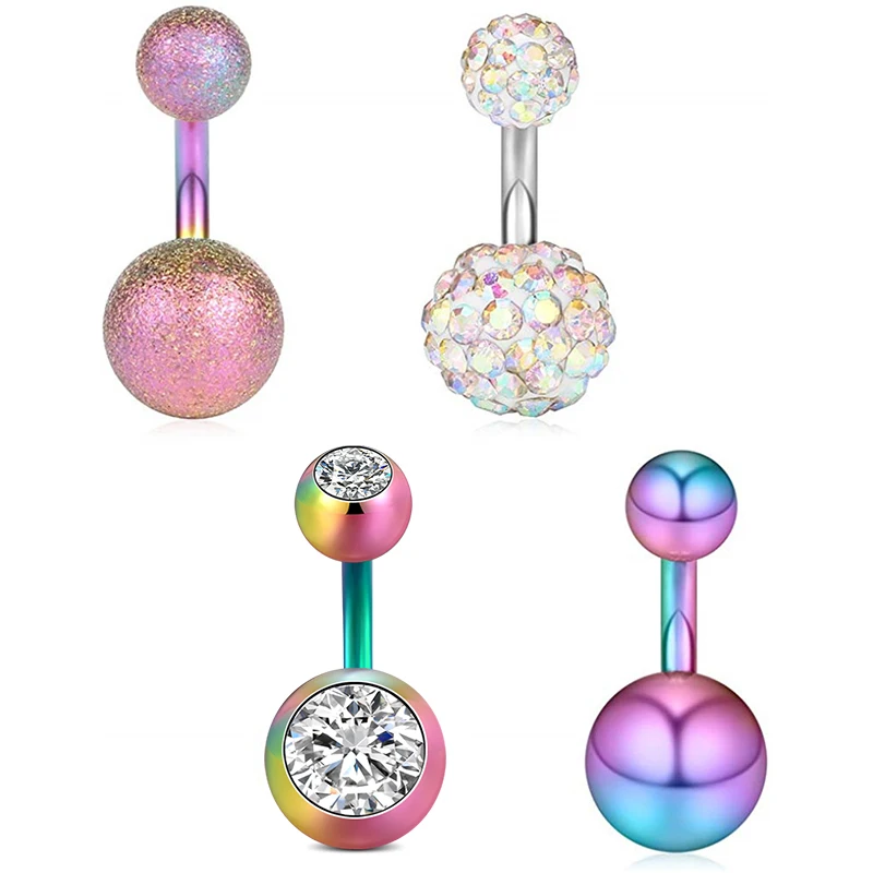 Серьги-пупки из хирургической стали 14 г 6 мм 1/4 дюйма