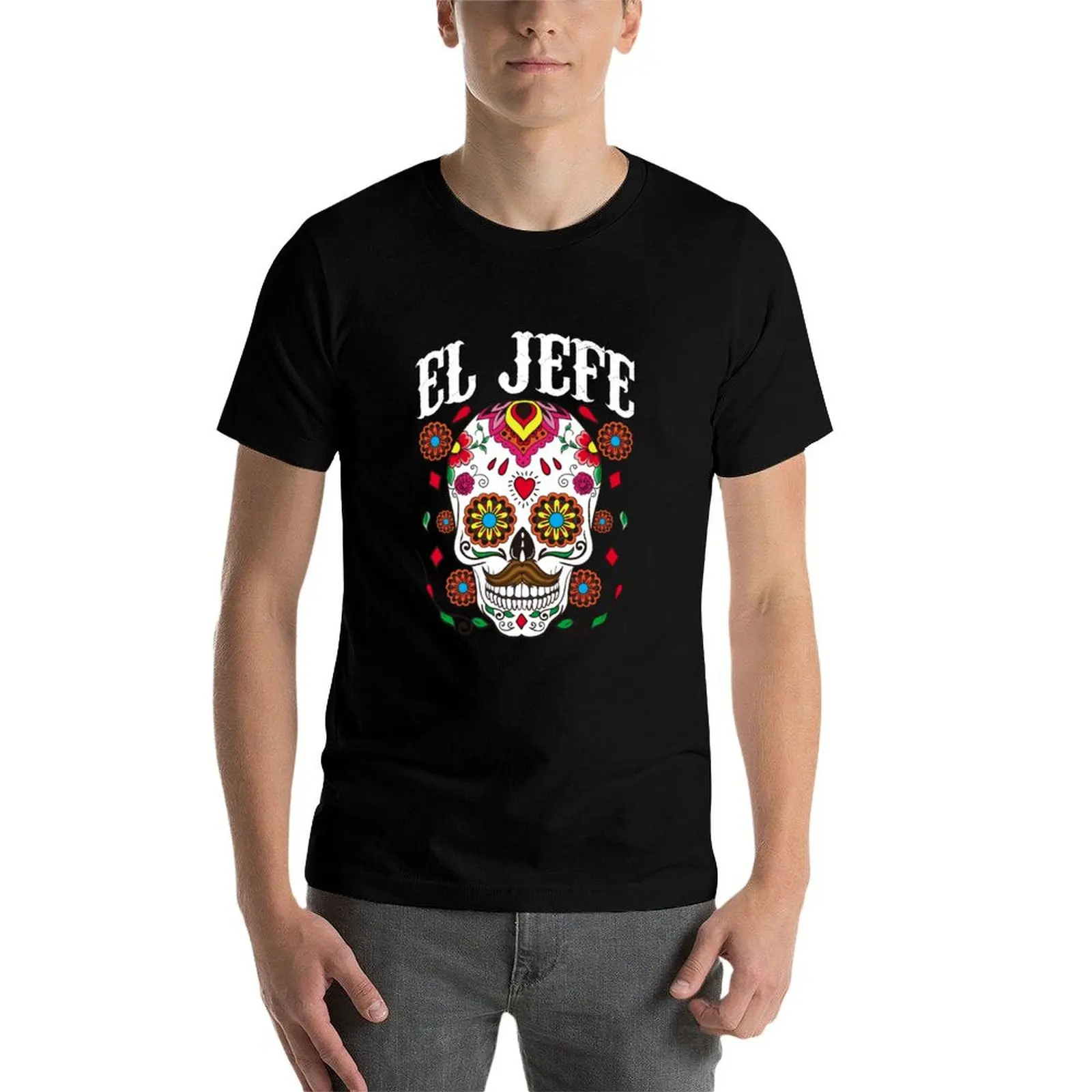 Фото Футболка El Jefe Dia De Los Muertos Skull Day Of The Dead с дышащей сетчатой вставкой №4
