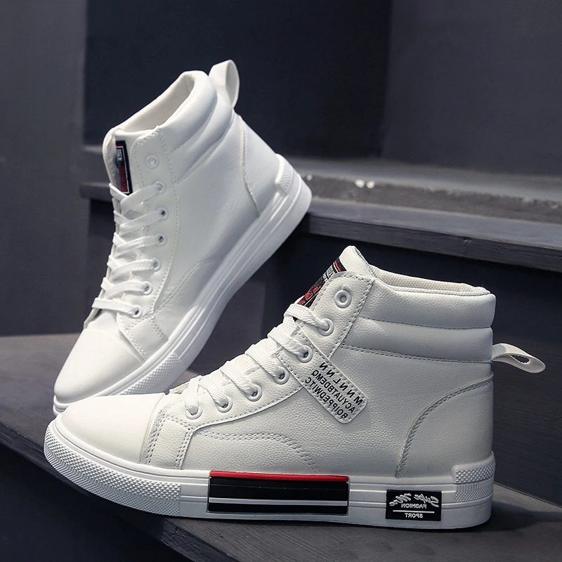 

Мужские зимние ботинки, удобные мужские ботильоны, повседневная обувь для взрослых на шнуровке, кожаная мужская маленькая белая обувь