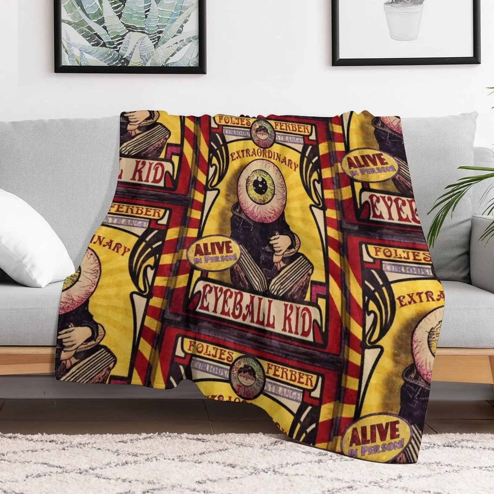 Необыкновенный малыш глазного яблока: плакат Sideshow одеяло одеяла для кровати