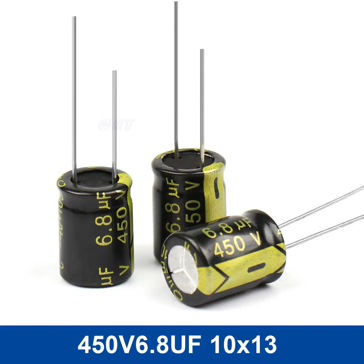 

10Pcs JCCON Aluminum Electrolytic Capacitor 450V6.8UF 10x13 High Frequency Low ESR Low Resistance Capacitors