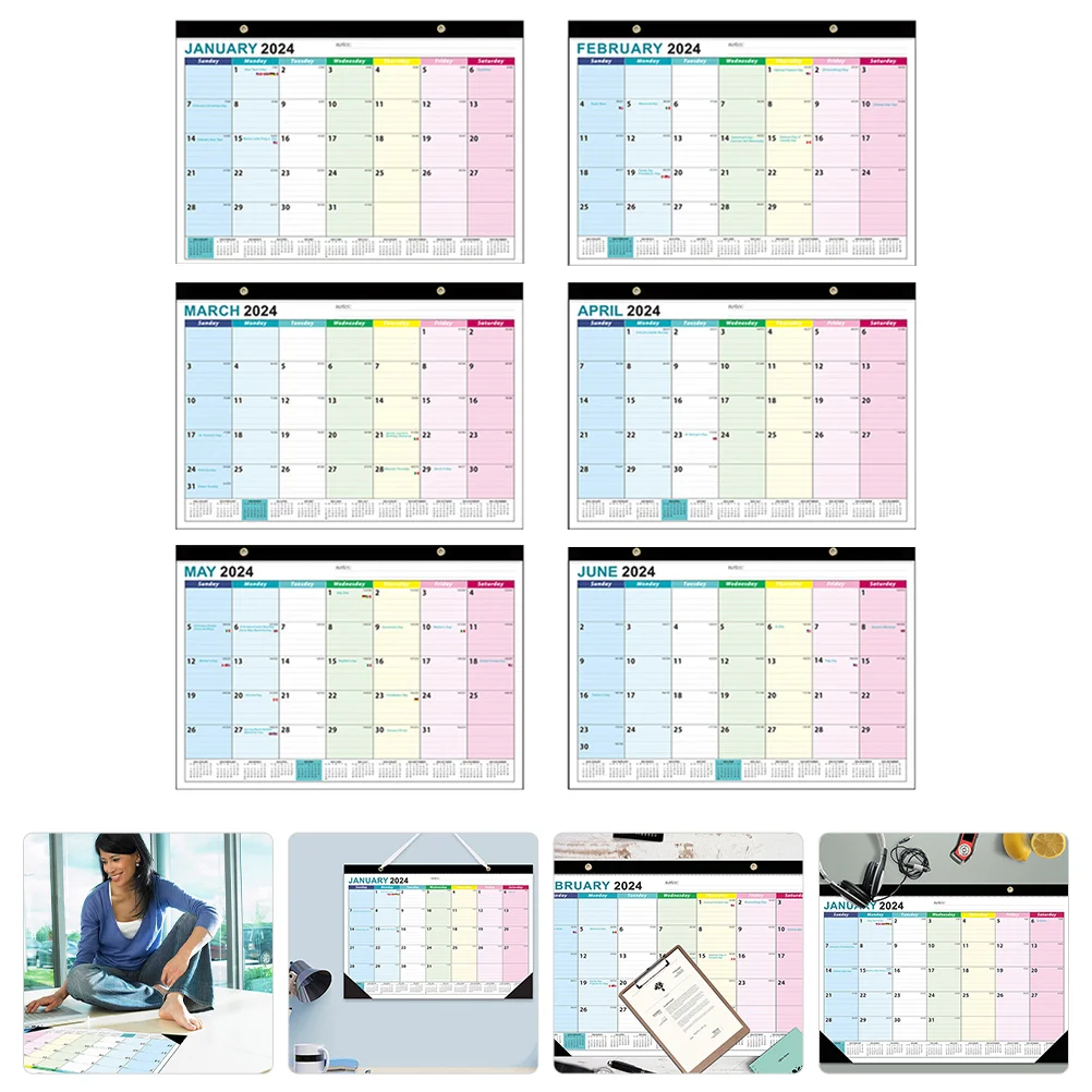 

Calendar Daily Schedule Office Decore Yearly Wall Hanging Paper Adornment English Planner