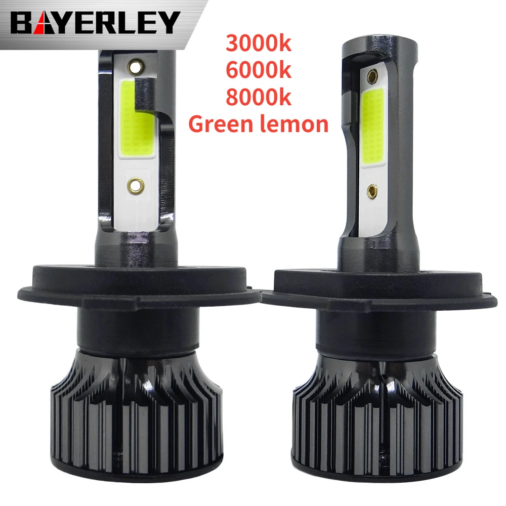 Светодиодный Автомобильная фара P1, мини-Автомобильная фонарь, лампа H4h7h11 светодиодный 6000K 8000K 3000K, зеленая H1 H3 H7 H8 H11 9006, автомобильная противотуманная фара