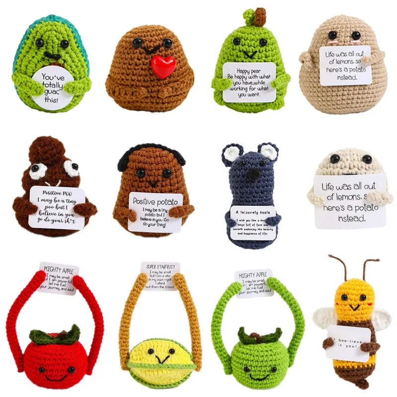 Новый ручной работы эмоциональная поддержка вязаный крючком забавный