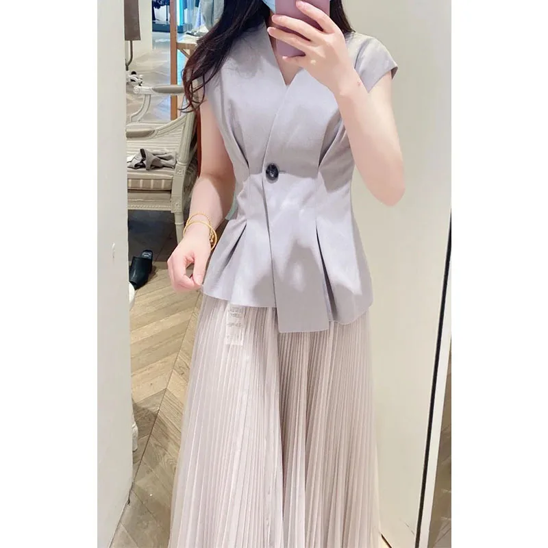 LYEEYNNR однотонный нежный женский комплект из 2 предметов тонкие топы без рукавов с