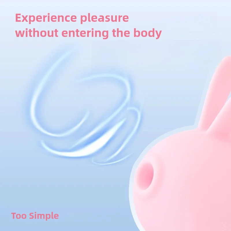Фото Kistoy Too Simple Cute Rabbit Massager-Сосающий вибратор Секс-игрушка для женщин-вибраторы для точки G Стимулятор клитора для пары №4
