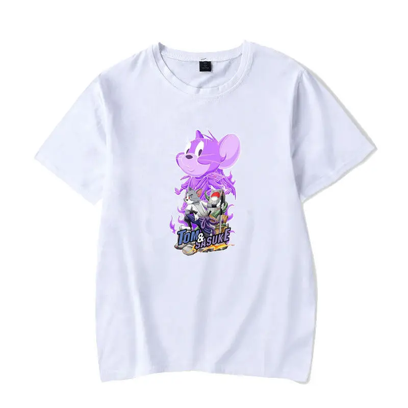 

Disney Summer Cat and Mouse Cartoon Same Short-sleeved T-shirt Student Round Neck Casual Loose Couple Outfit