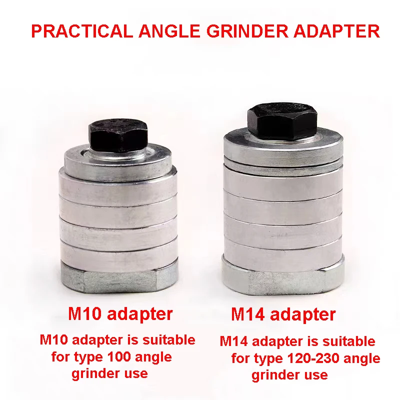 

M10 Angle Grinder Adapter Conversion Kit Flange Metal Lock Nuts Slotting refitting slotting machine hydro slotting hand grinder