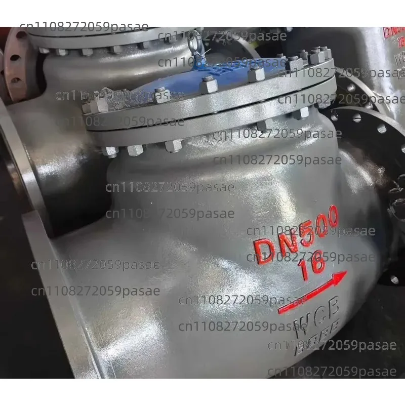 Фото Обратный клапан H44H-25C DN700 по национальному стандарту для гидротехнических сооружений, поворотный обратный клапан из литой стали, клапан предотвращения гидроударов №2
