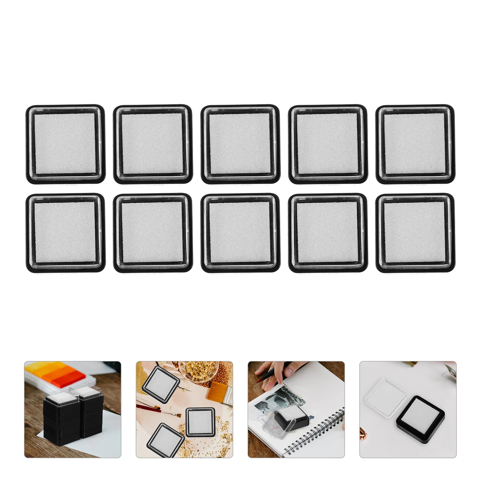 

Ink Pad Pads Stamp Blank Diy Empty Sponge Painting White No Craft Rubber Inkpad Fingerprint Finger Graffiti Color Refill Square