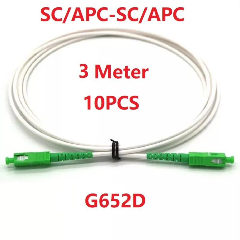 10 шт. одномодовые волоконно-оптические патч-корды 3M SC/APC FTTH G652D SX Core 3 0 мм