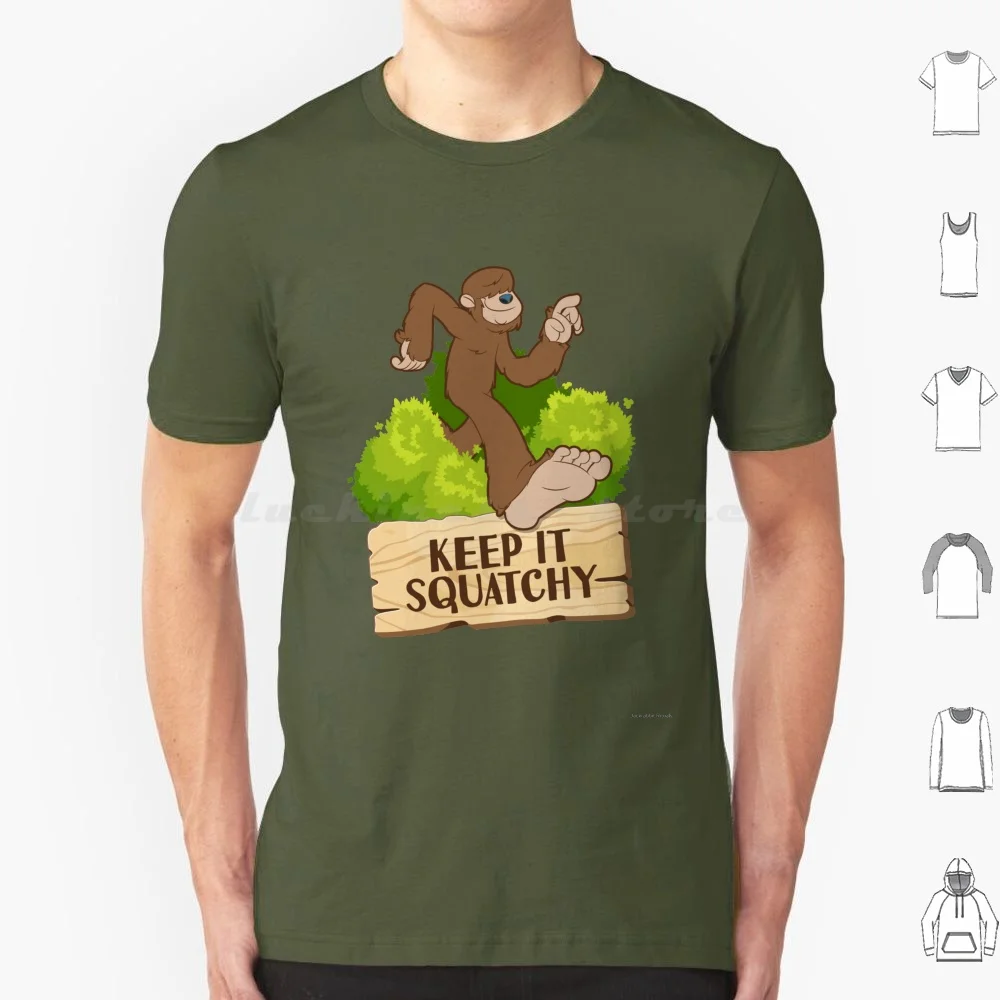 Забавная Футболка Keep It Squatchy из хлопка для мужчин и женщин