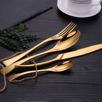 16pcs luxury flatware stainless steel mirror dinnerware set gold fork knife spoon tableware wedding cutlery set dropshipping