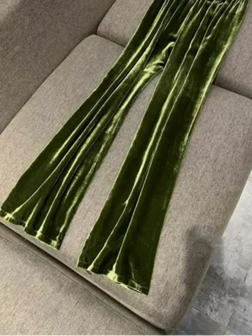 Neploe Элегантные топы с v-образным вырезом на шнуровке в гонконгском стиле Бархатные офисные брюки с небольшим ароматом Широкие брюки Изысканные костюмы Брюки