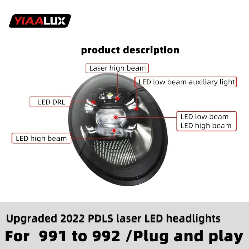 Горячая Распродажа для Porsche 991 911 передняя фара 2012-2018 Модифицированный новый стиль