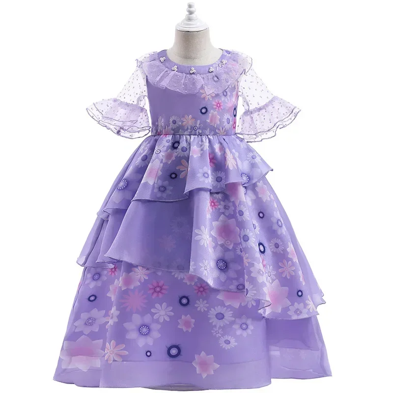 Платье Принцессы Для Девочек Косплей Волшебная Сетка Контрастная Детская Юбка