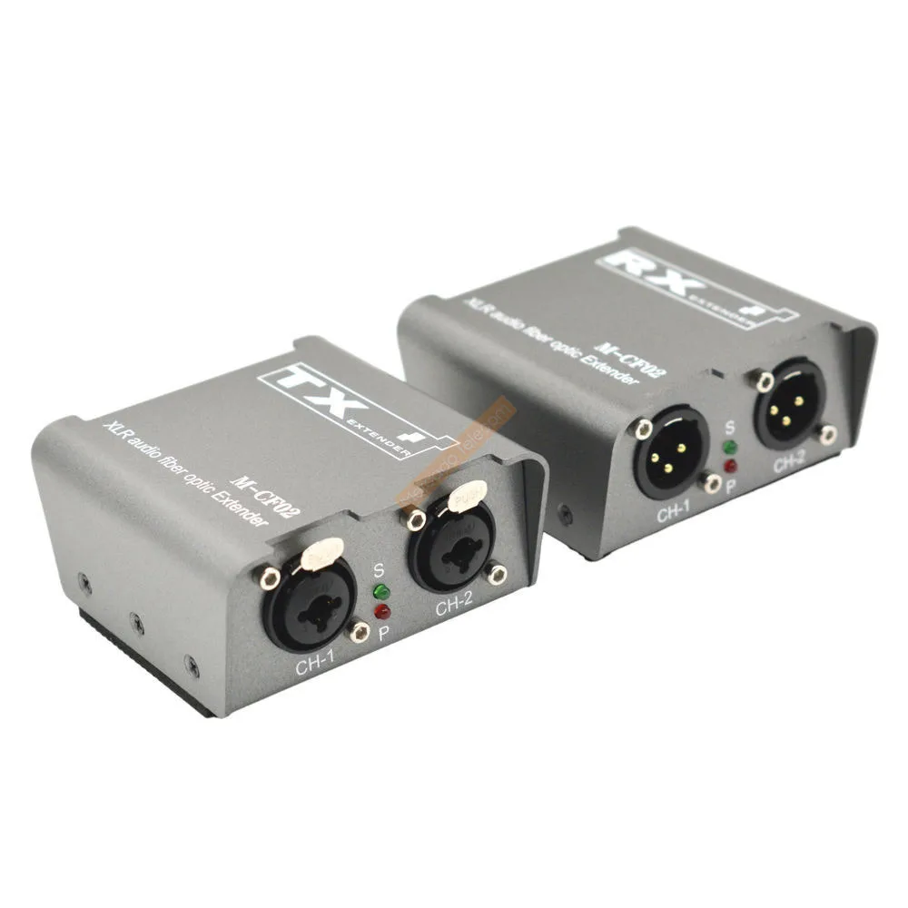 2-полосный аудиоволоконно-оптический удлинитель XLR через оптоволоконный кабель SC