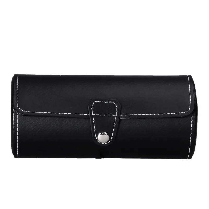 

Дорожный Чехол для часов с 3 слотами, шикарный портативный винтажный кожаный бокс для хранения часов С нескользящими органайзерами для часо...