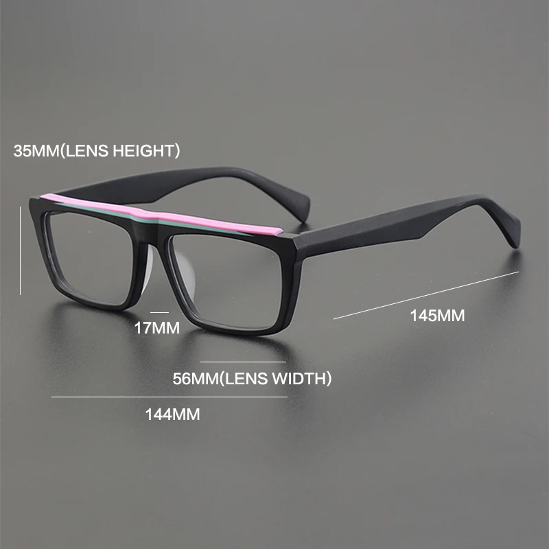 Новинка 2024 ацетатная оправа для очков Мужские квадратные винтажные очки по