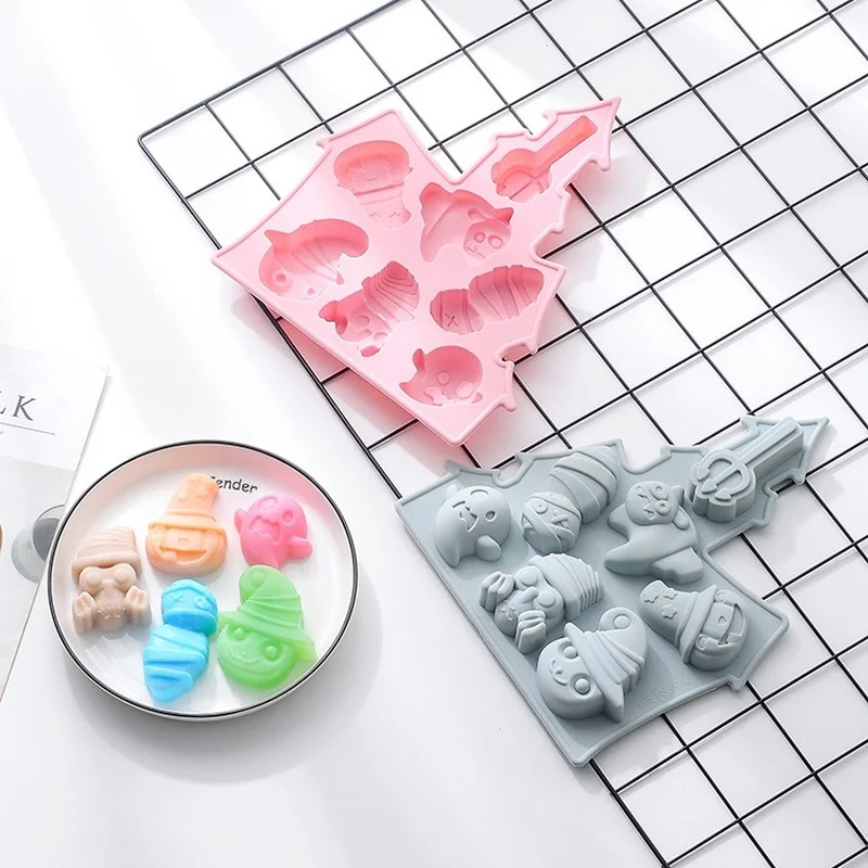 

Модели для Хэллоуина силиконовая форма для выпечки, высокая температура, антипригарный противень для выпечки, ручная работа, мыло, свеча, ин...