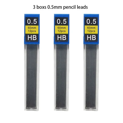 1-12 упаковок 0,3/0,5/0,7/0,9/1,3/2,0 мм HB заправляемые стержни для механического карандаша Сменные стержни школьные принадлежности канцелярские принадлежности