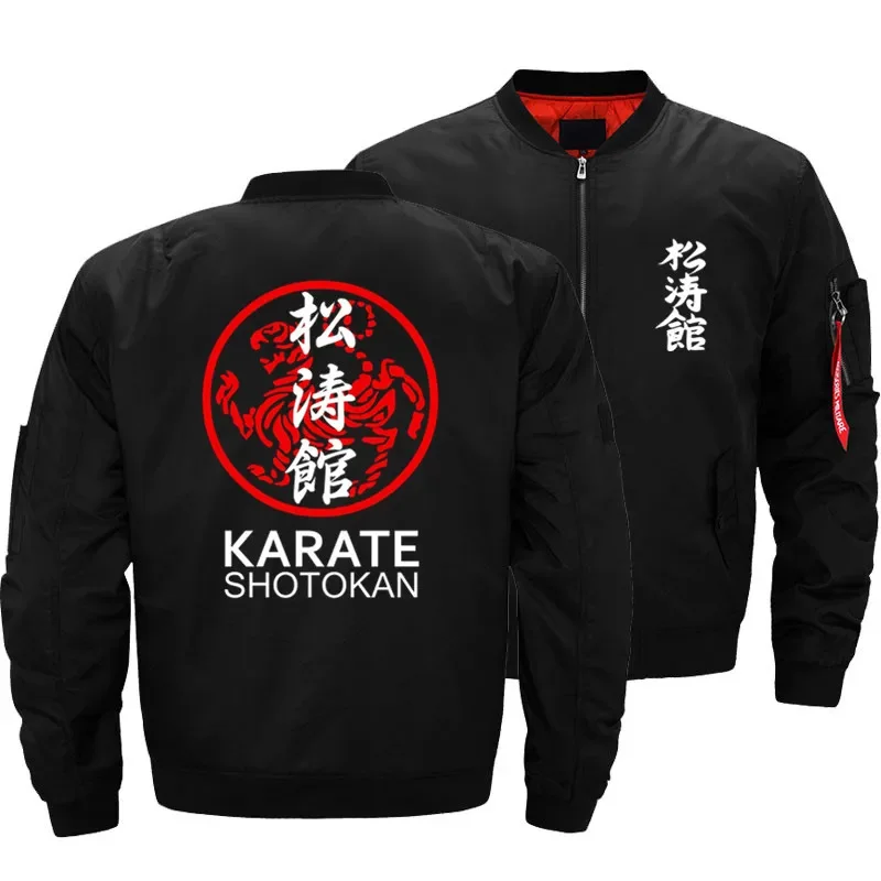 

Men's Sotokan Karate Symbol and Kanji Ma-1 Aviator Pilot Air Jacket Tick Bomber Winter Windbreaker Coats Euro Plus Size M-5XL