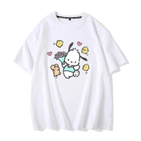 summer sanrio series pachacco short sleeved t shirt female japanese cartoon sweet loose girlfriends dress harajuku tops