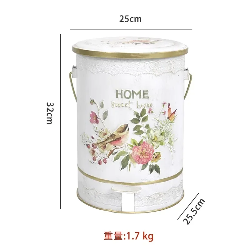 Уличная садовая корзина для мусора металлическая мусорная в европейском стиле