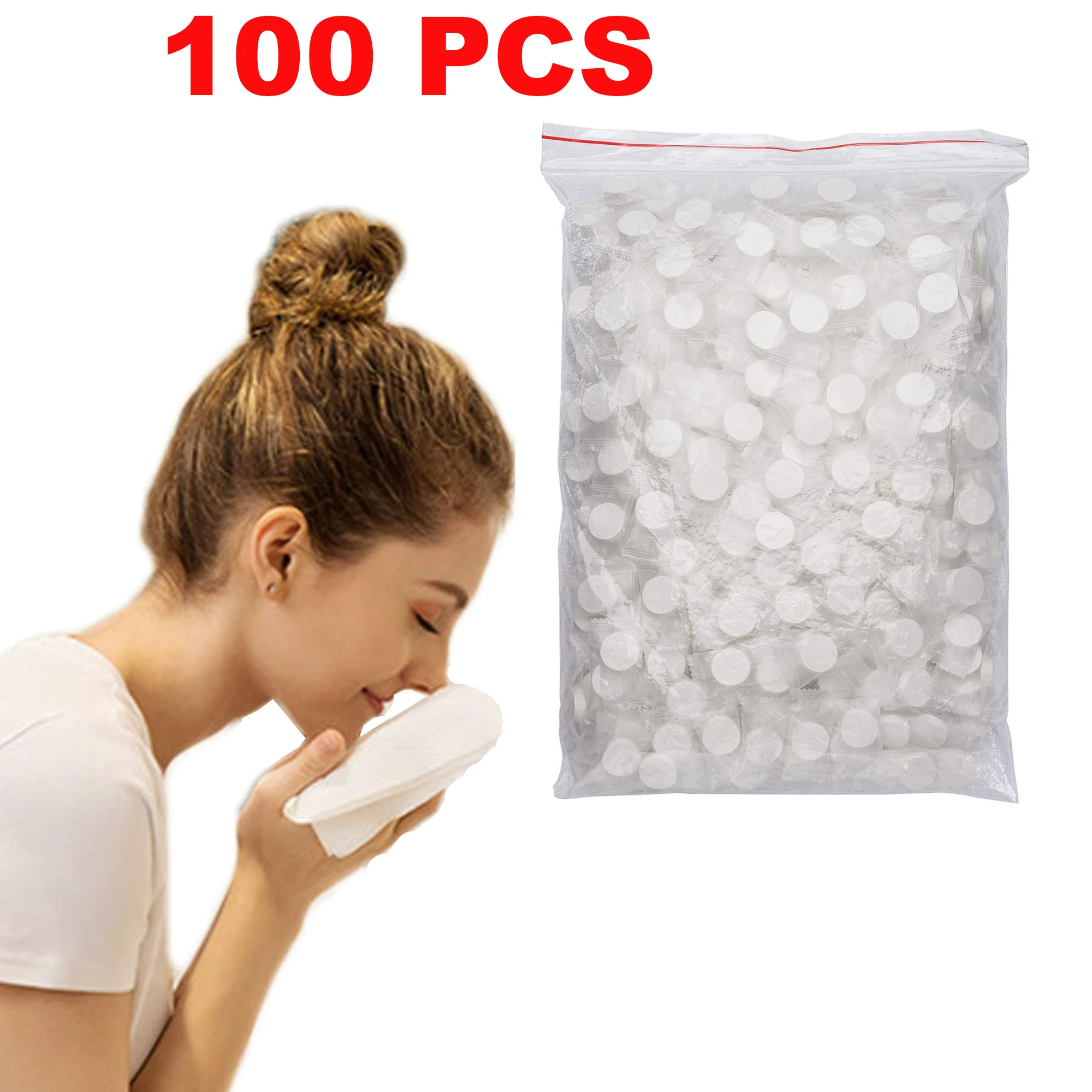 Ettes Soft Mini Towel Tablets Tissue Wipes Napkin, Organic Biodegradable Portable Magic Towel