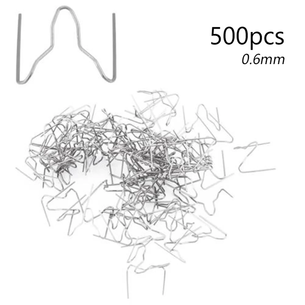 

500 Pcs M Shape 0.6mm Automobile Bumper Plastic Repair Welding Machine Hot Melt Plastic Welding Nail