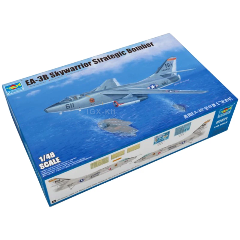 

Trumpeter 1/48 02871 US EA3B EA-3B A3 Skywarrior Attack Plane Military Aircraft Airplane Plastic Assembly Model Toy Building Kit