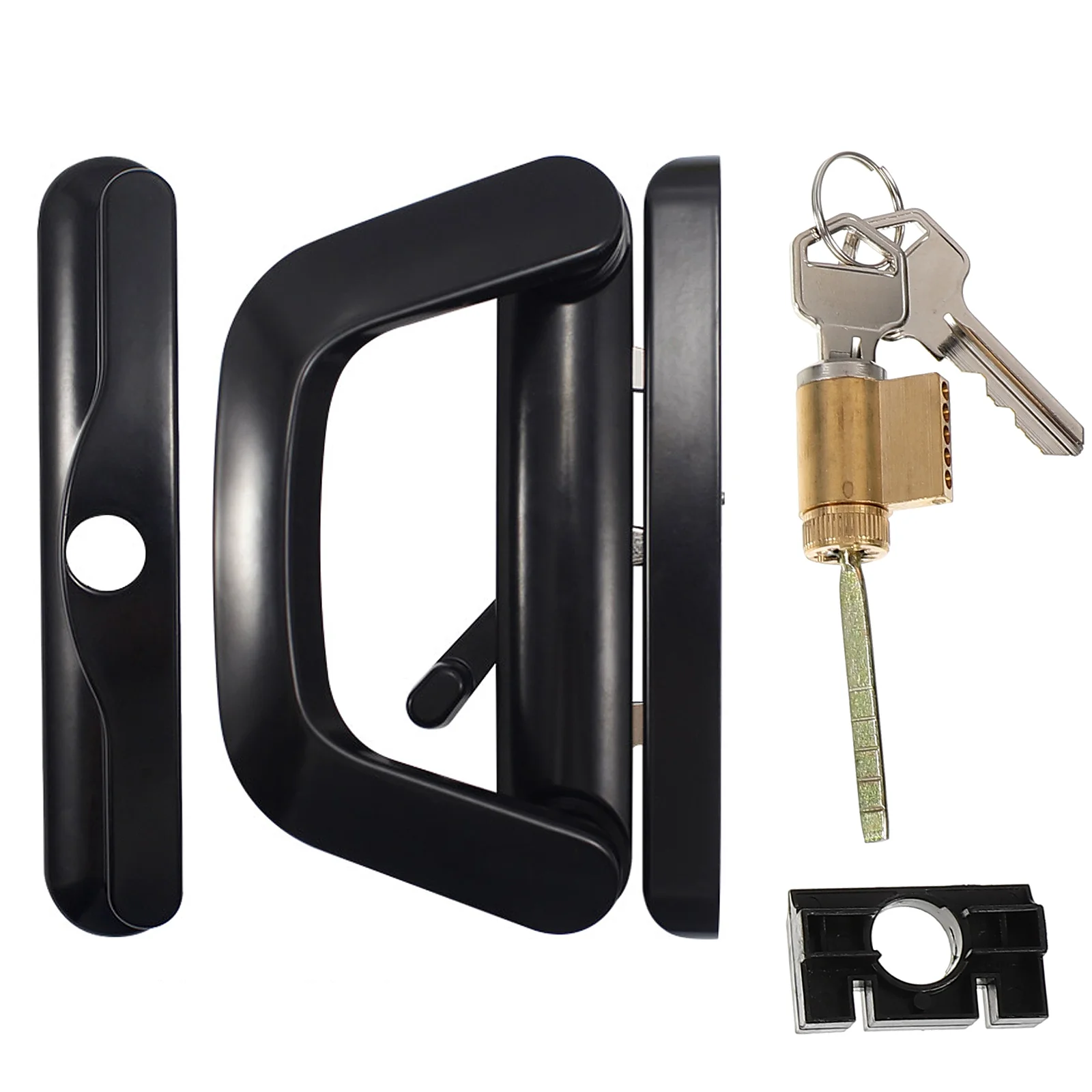 

1 Set Useful Simple Single Side Sliding Zinc Alloy Lock Door for Home Window Door