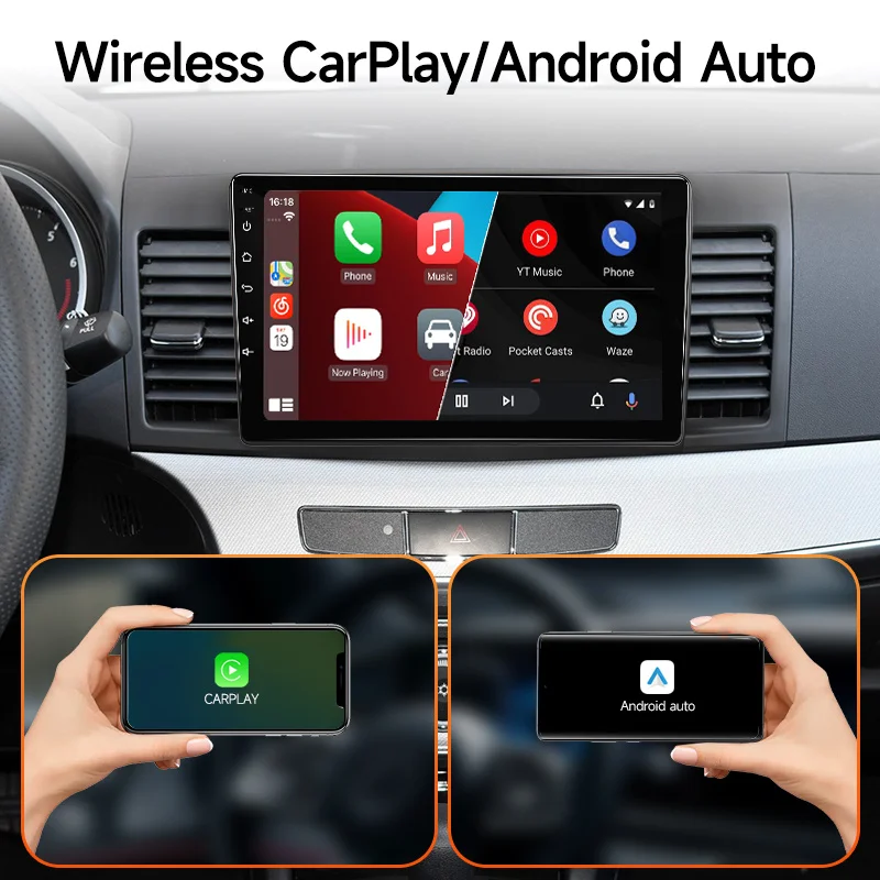 Фото JIUYIN Android 13 Carplay автомобильное радио для Mitsubishi Lancer 10 CY 2007 - 2017 мультимедийный видеоплеер 2 Din GPS IPS 4G стерео DVD №3