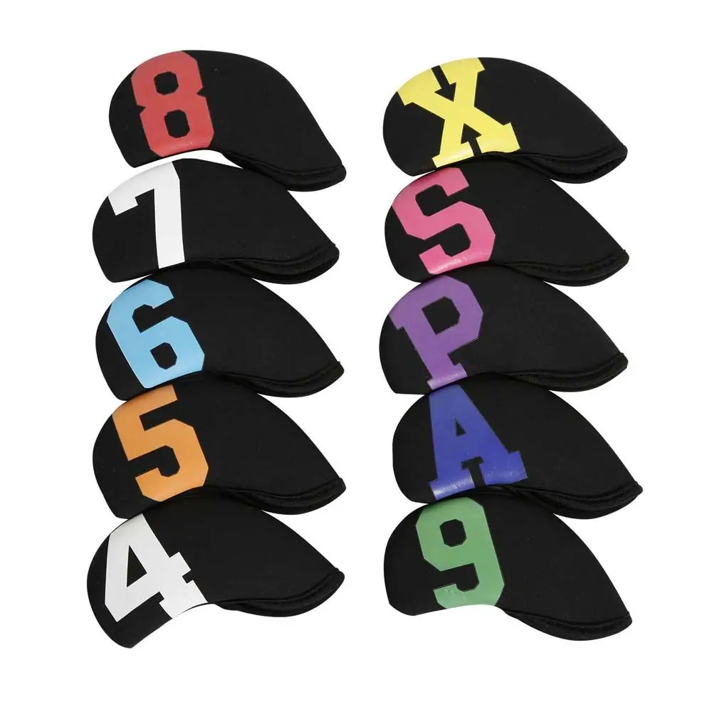 

With Number Design Iron Wedge Protector Golf Iron Headcover Golf Iron Covers Set Golf Head Cover Protector Case