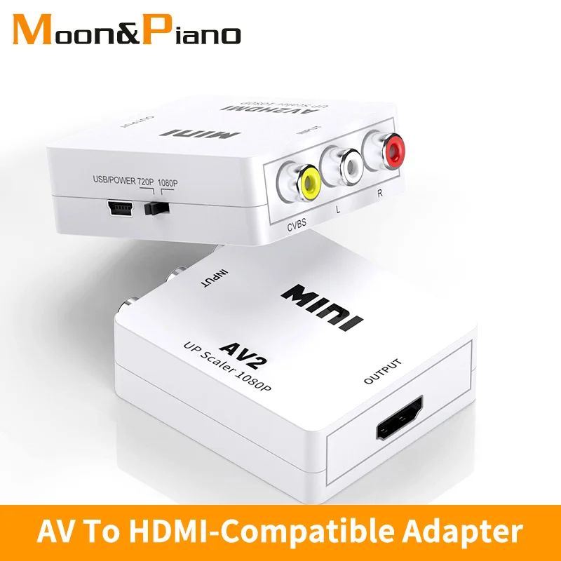 AV To HDMI-compatible Video Converter 1080P Composite Audio HD Video To HDMI-compatible Mini Adapter Box USB DVD Converters