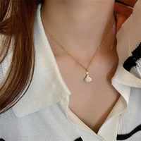 south korea east gate set diamond fan shaped pendant necklace female clavicle chain personality simple temperament collar