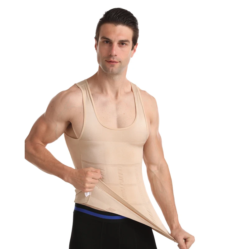 

HaleyChan Men's Shapewear Gynecomastia Compression Shirt Vest To Hide Man Boobs Slimming Men Body Shaper Waist Trainer Corset
