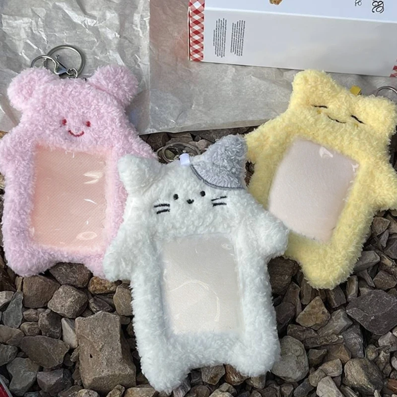 Мультяшный медведь с рукавом для карты Плюшевый кролик Держатель карт