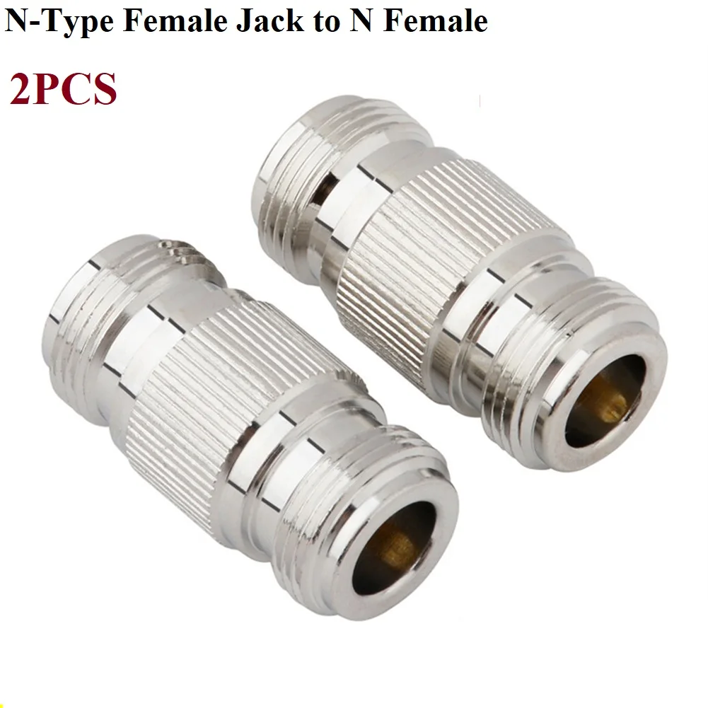 

1/2pcs N-Type Female Jack To N Female Jack RF Adapter Barrel Connector Brass Metal Fiber Optic Connector RF Coaxial Adapters