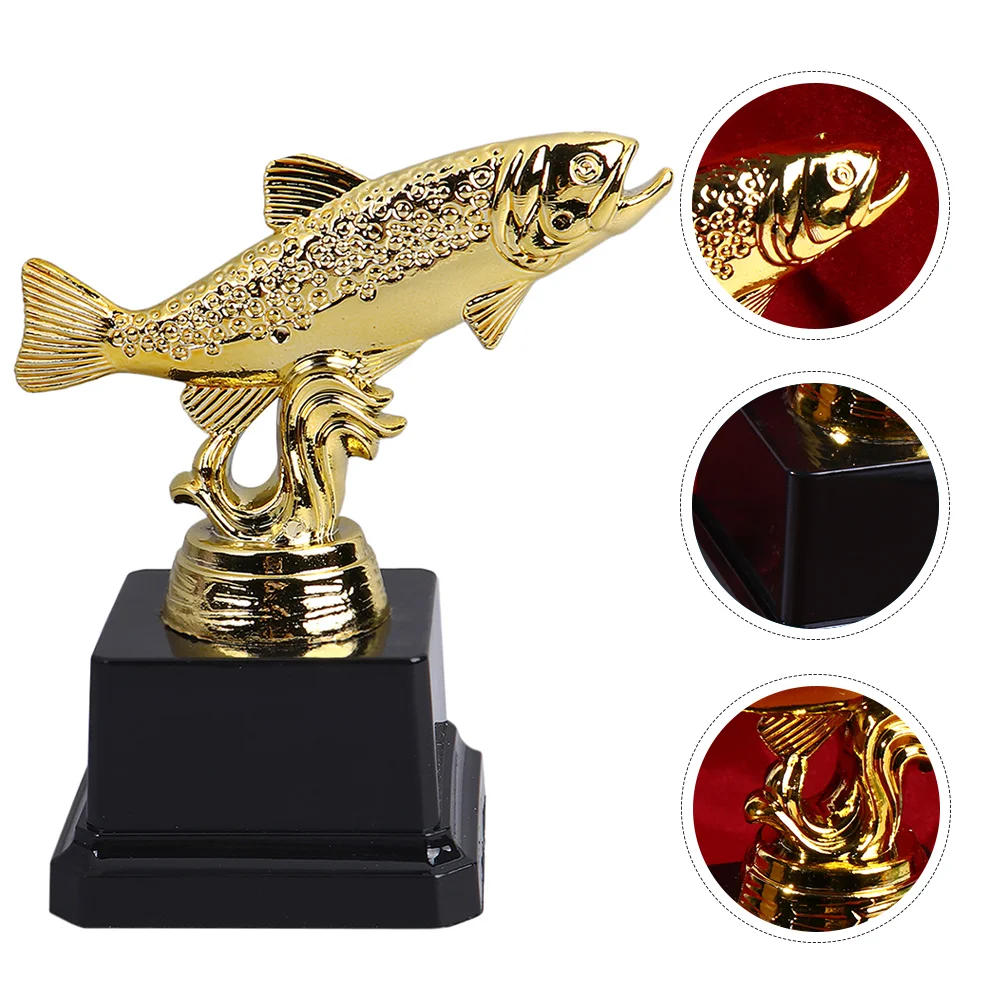 

2Pcs Game Trophy Sports Competitions Award Trophy Creative Fish Reward